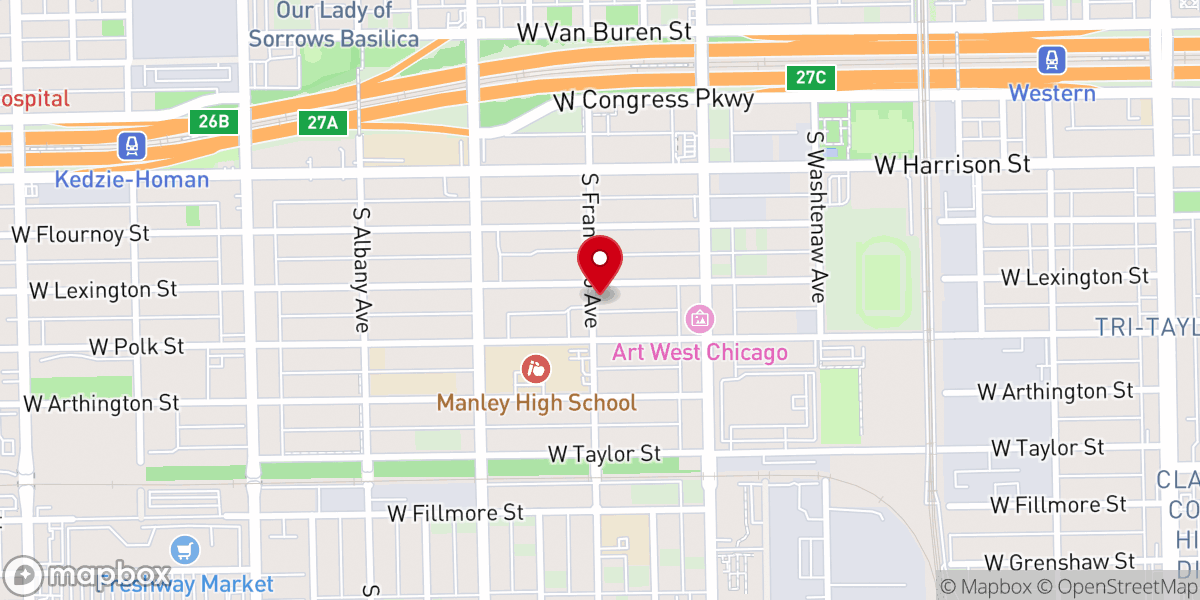 Map showing location of Pleasant Grove Baptist Church