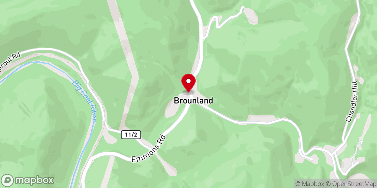 Map showing location of Brier Creek Baptist Church