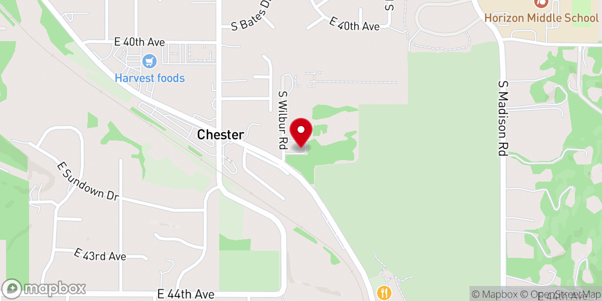 Map showing location of Chester Community Church