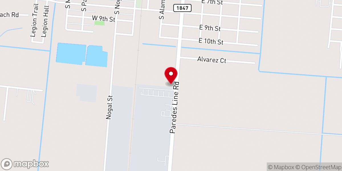 Map showing location of Eternal Rock Los Fresnos