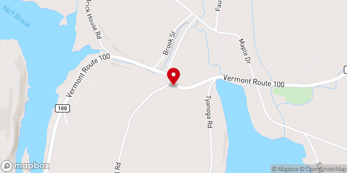 Map showing location of Whitingham Community Church