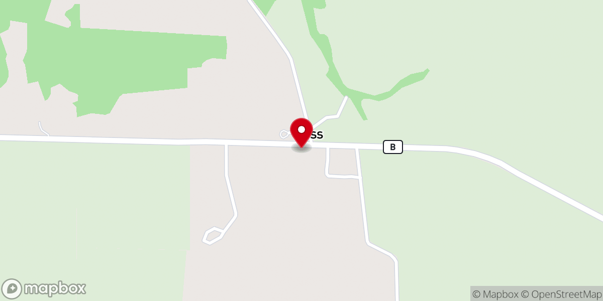 Map showing location of Pleasant Valley Baptist Church