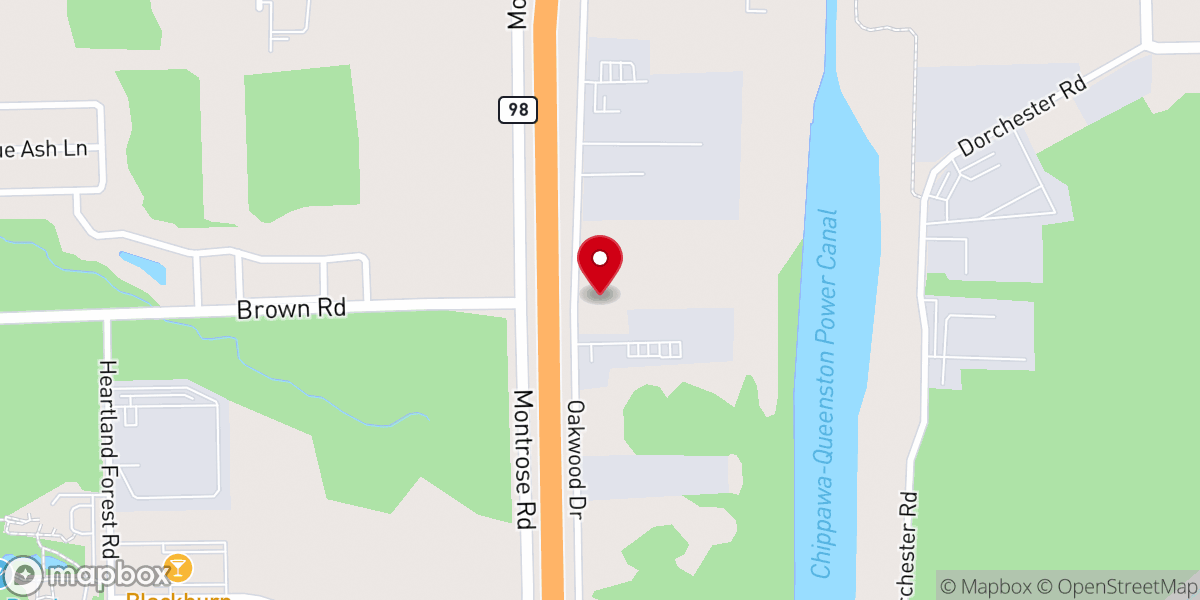 Map showing location of Niagara Falls Art Gallery & Niagara Children's Museum