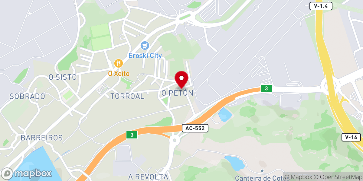 Map showing location of Iglesia Evangélica Asamblea de Dios Vida Plena -A Coruña