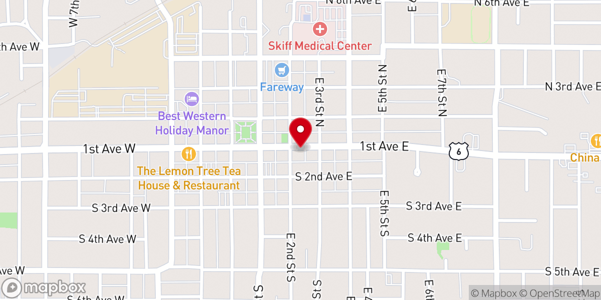Map showing location of Haven Vineyard Church