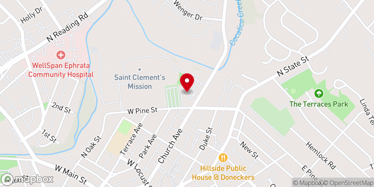 Map showing location of Redemptorist Fathers