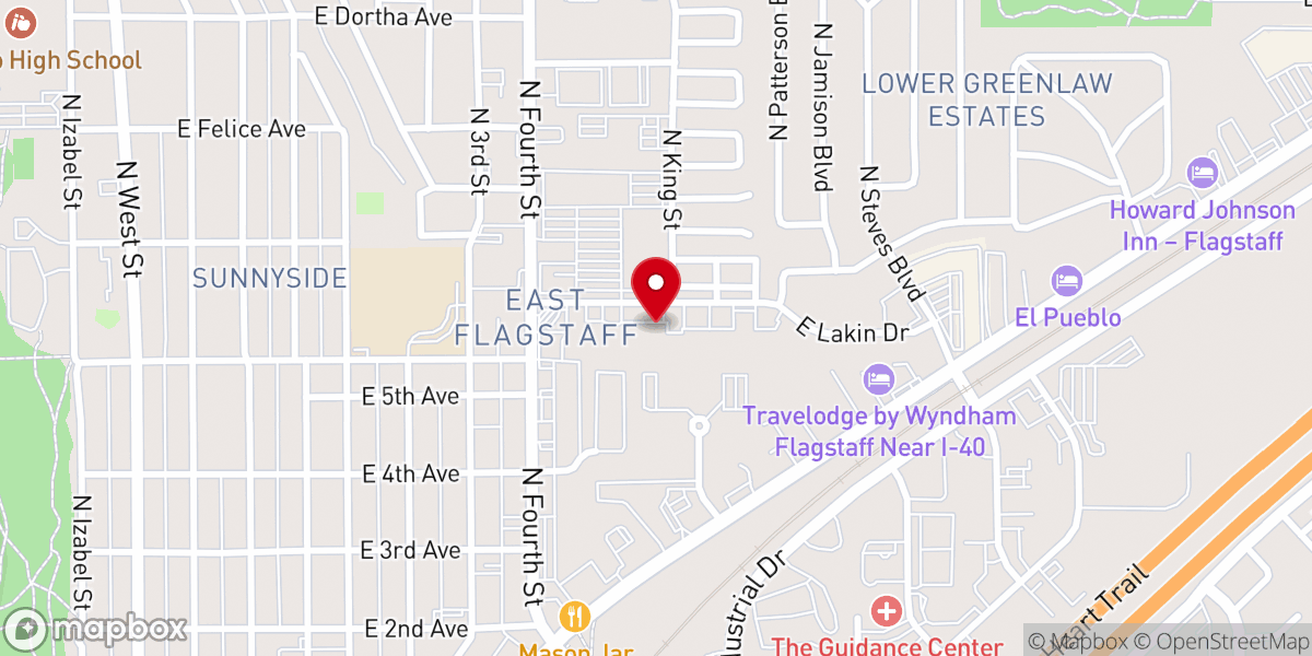 Map showing location of The Door Flagstaff Church
