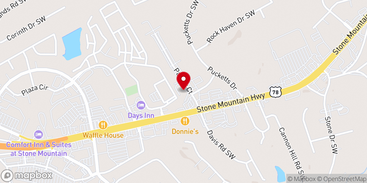Map showing location of Thrive Zone Church