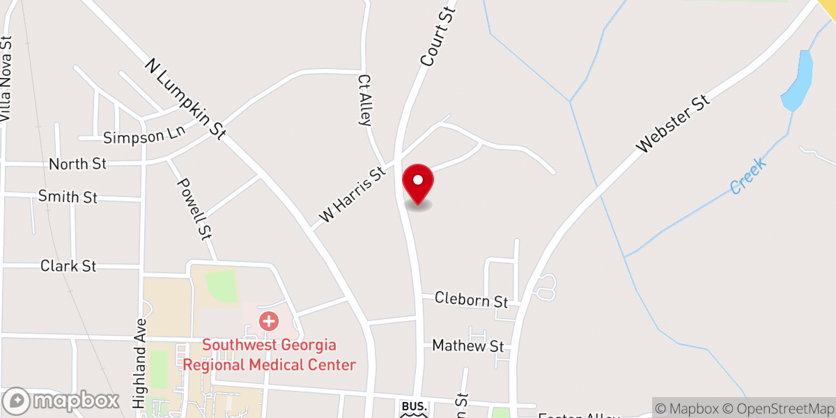 Map showing location of Saint Luke Catholic Church