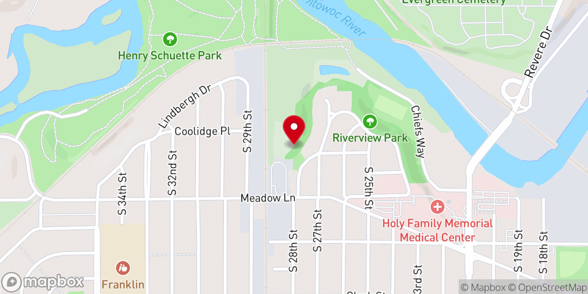 Map showing location of Trinity Hmong Lutheran Church