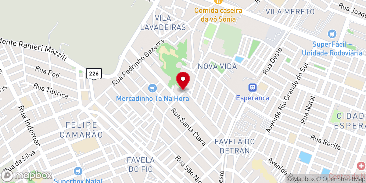 Map showing location of Igreja Evangélica Pentecostal Maanaim