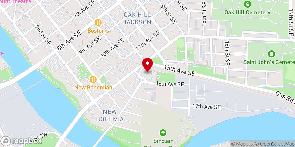 Map showing location of St Wenceslaus Catholic Church