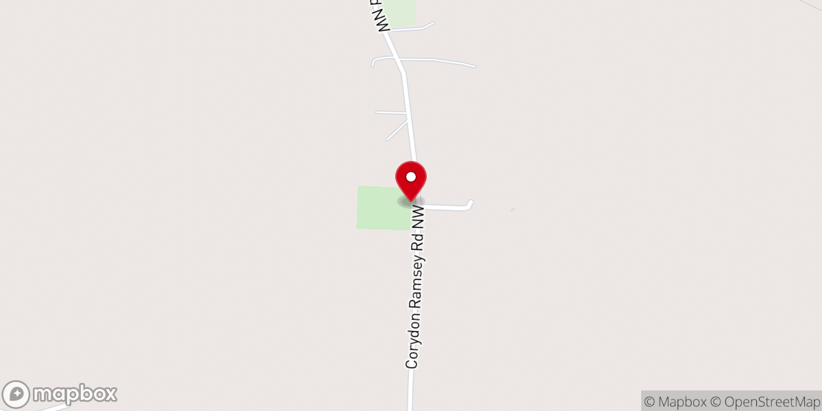 Map showing location of Woods Chapel