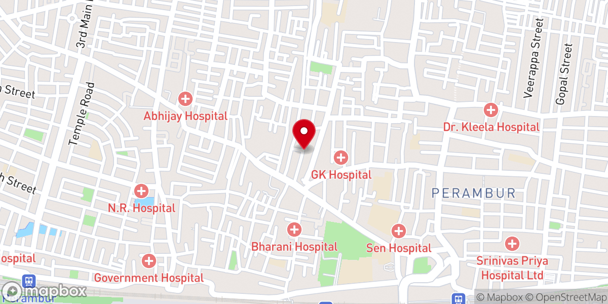 Map showing location of The Pentecostal Mission Church - TPM Perambur