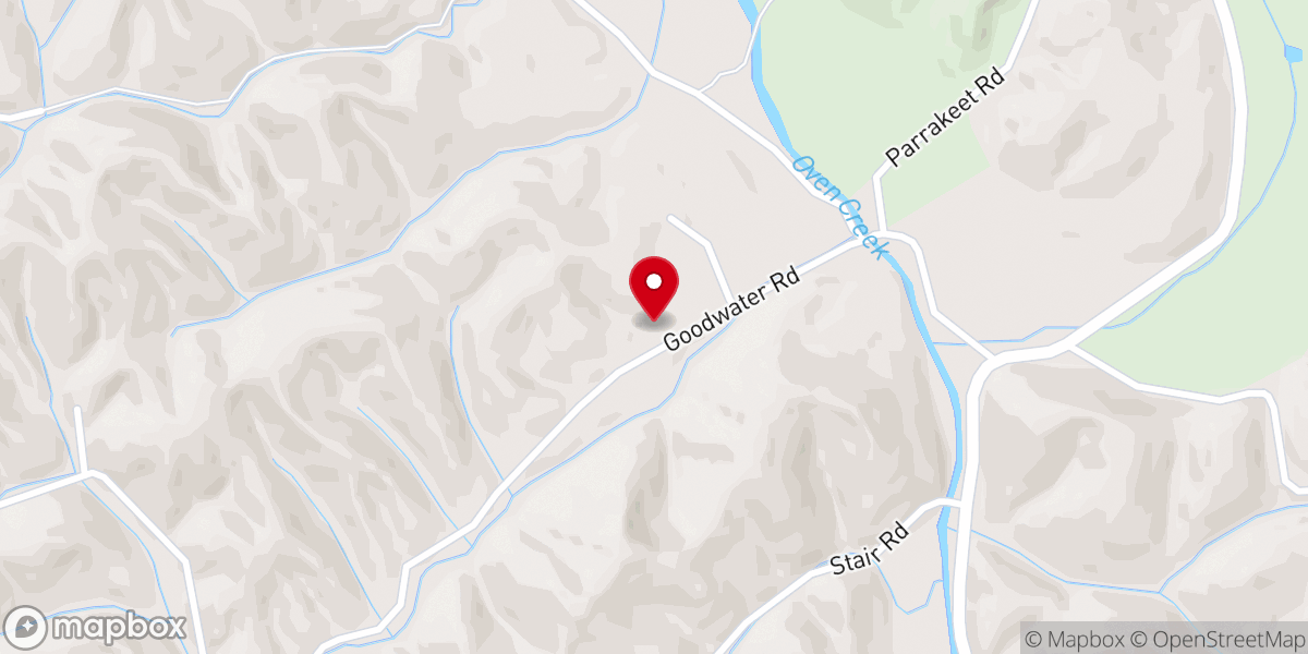 Map showing location of Goodwater Vineyards