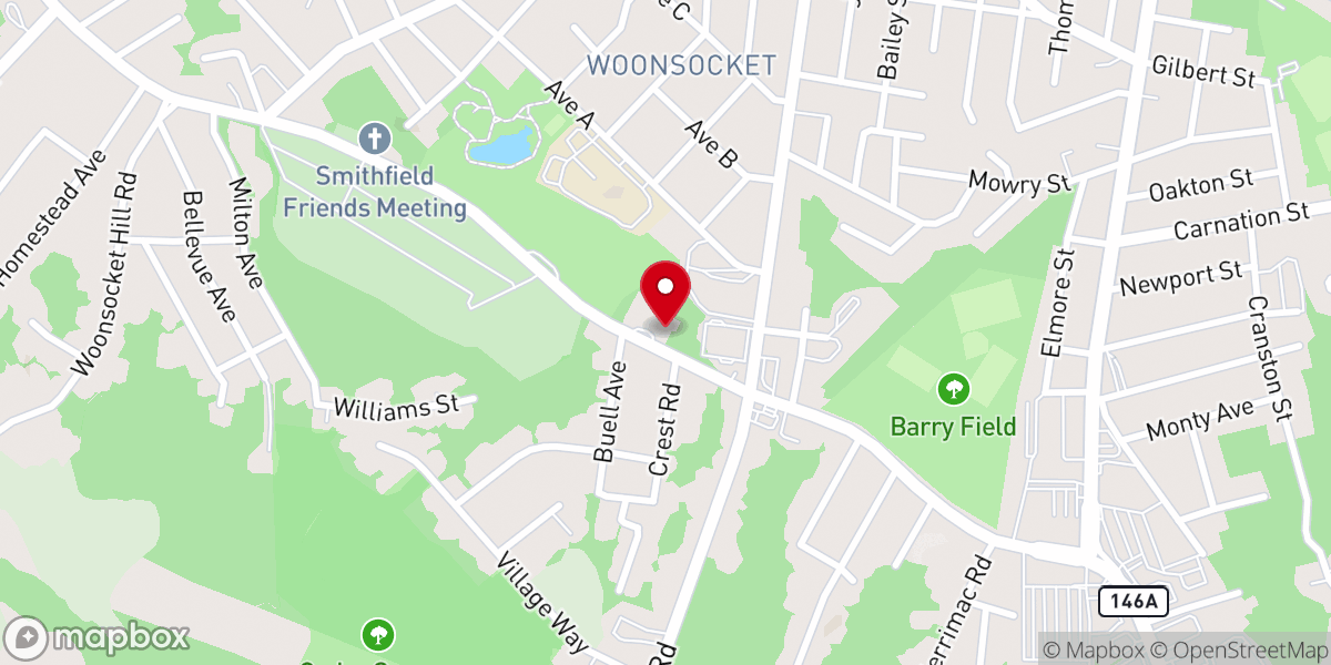 Map showing location of Our Saviour's Parish