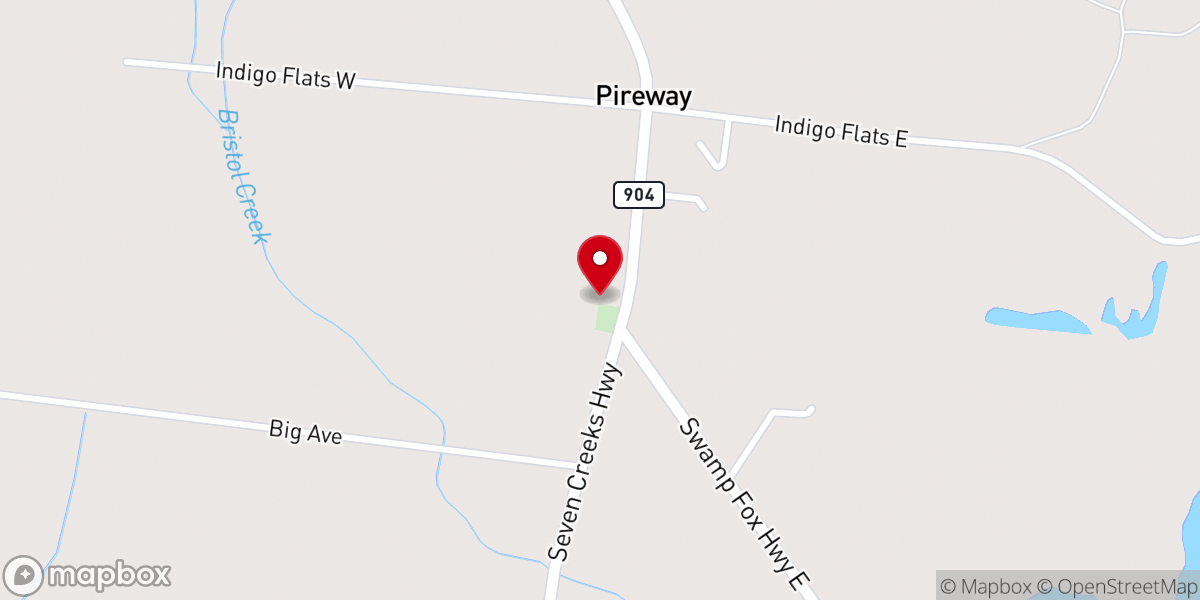 Map showing location of Pireway Community Church