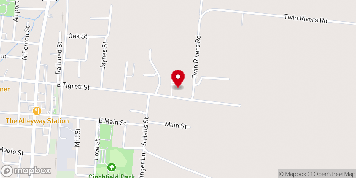 Map showing location of Fountain of Life Church