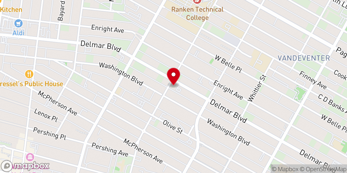 Map showing location of Union Tabernacle Baptist Church