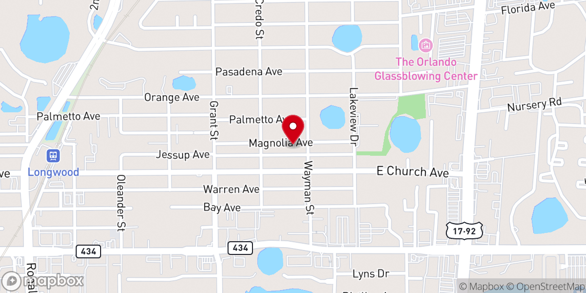 Map showing location of Parkside Fellowship Church
