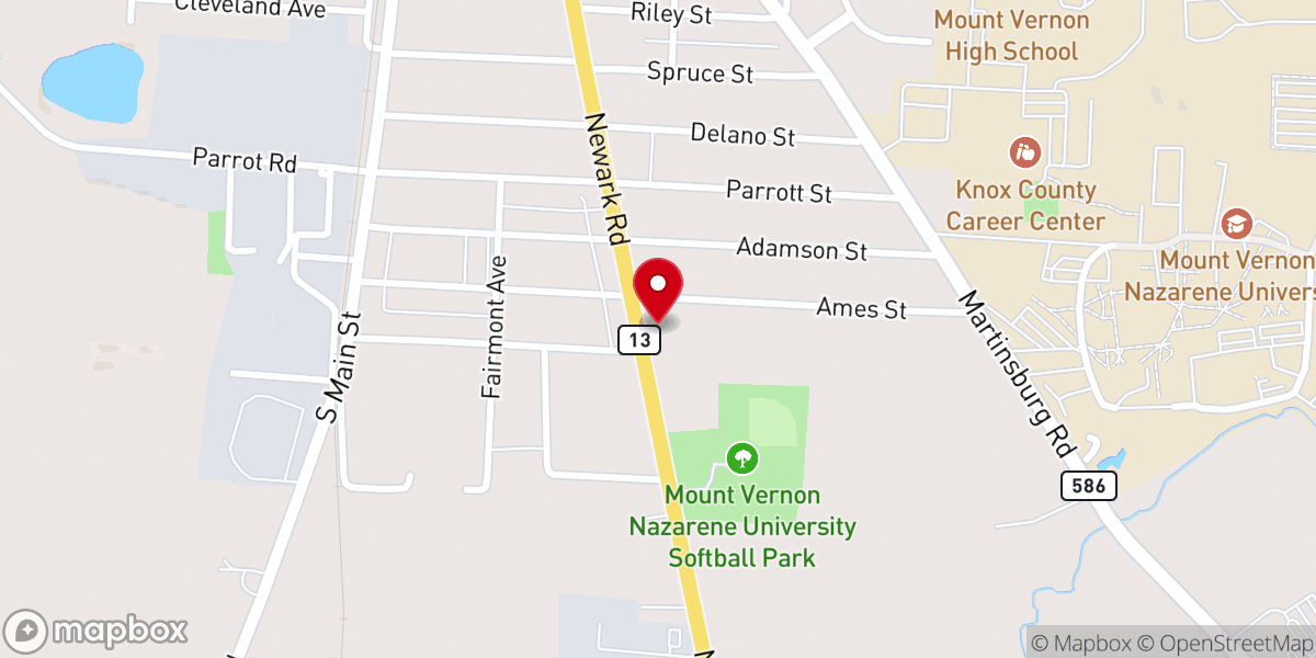 Map showing location of Overcomers Christian Church