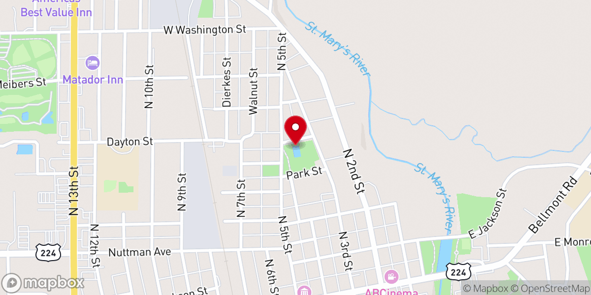 Map showing location of Decatur City Pool