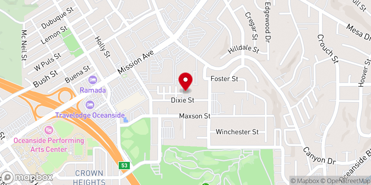 Map showing location of Simple Faith Baptist Church Oceanside