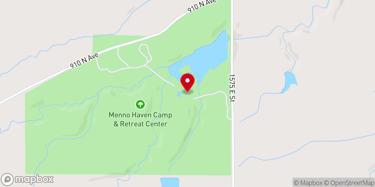Map showing location of Menno Haven Camp & Retreat Center