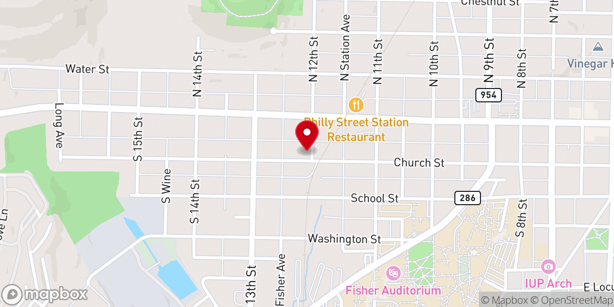 Map showing location of Indiana Wesleyan Methodist Church
