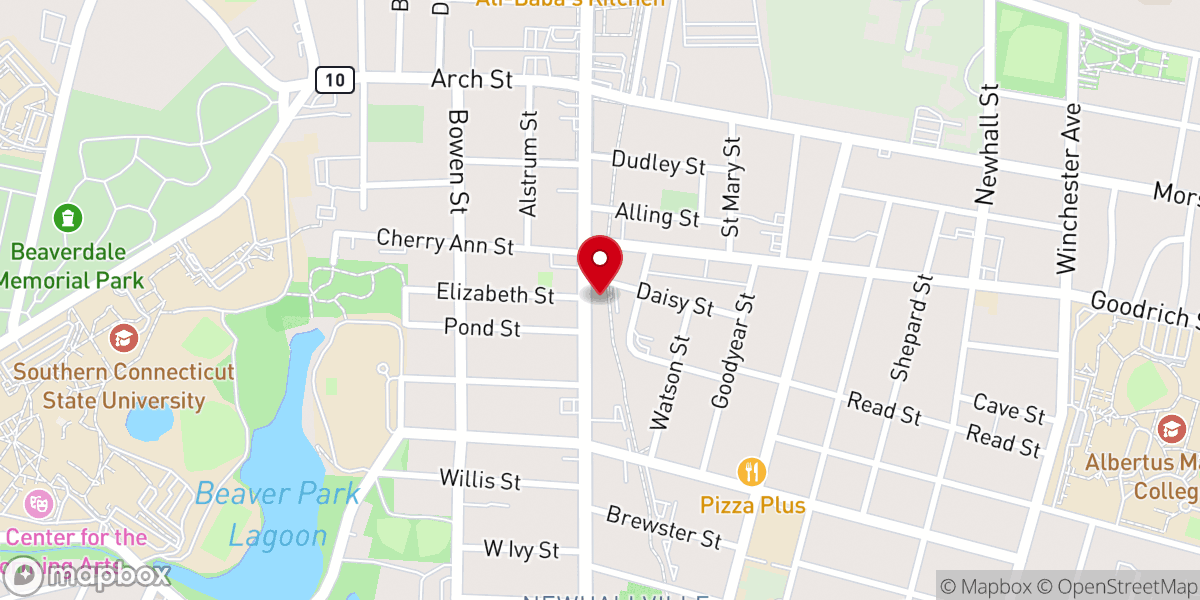 Map showing location of Grace Chapel Warming Center