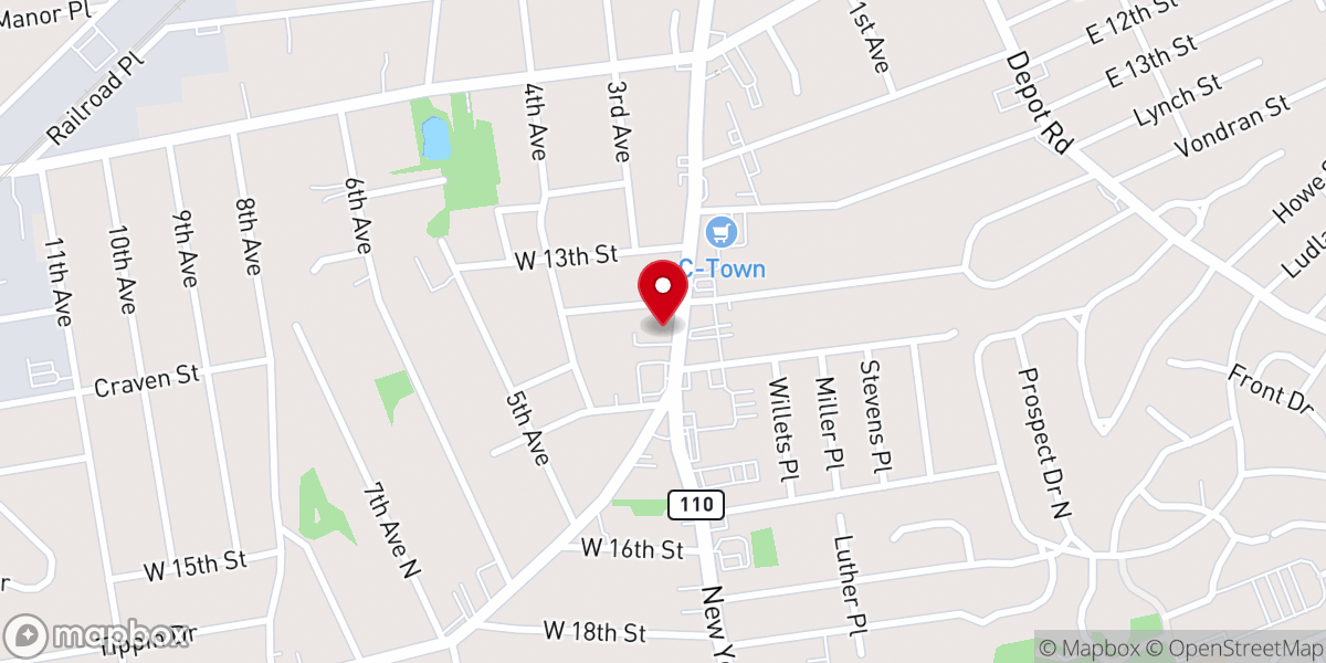 Map showing location of Long Island Youth For Christ
