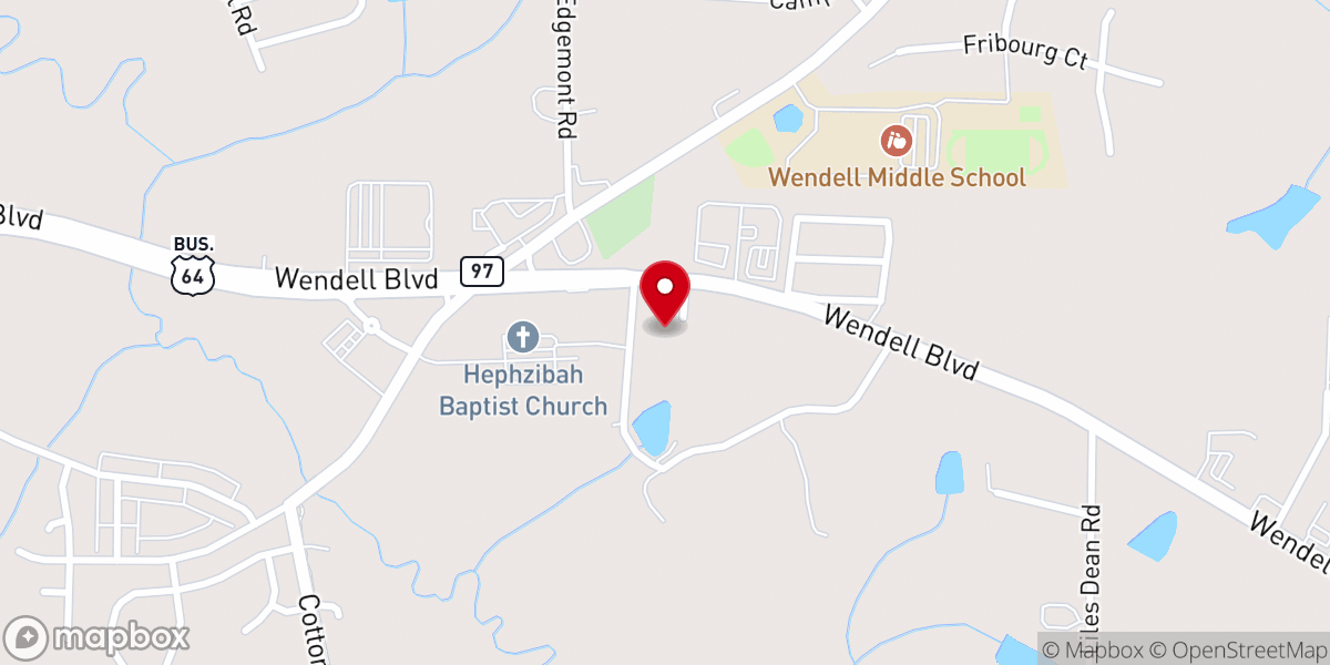 Map showing location of North Carolina Baptist Church