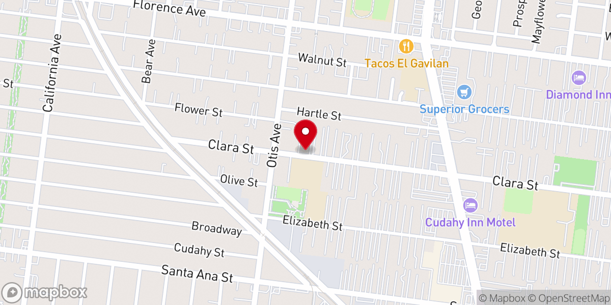 Map showing location of Sagrado Corazon y Santa Maria de Guadalupe