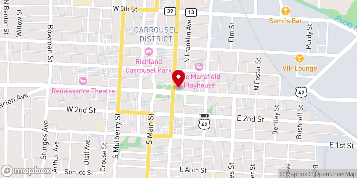 Map showing location of First United Methodist Church