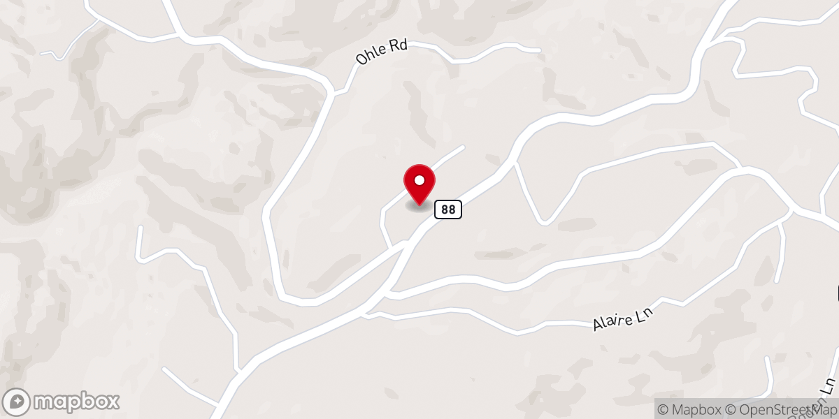 Map showing location of Faith Lutheran Church