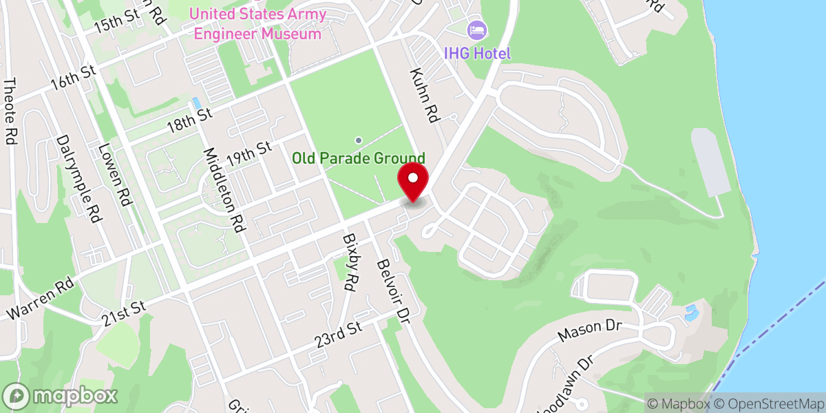 Map showing location of Fairfax Chapel