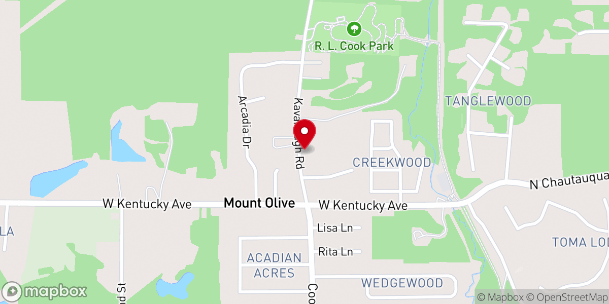 Map showing location of Holy Trinity Greek Orthodox Chapel