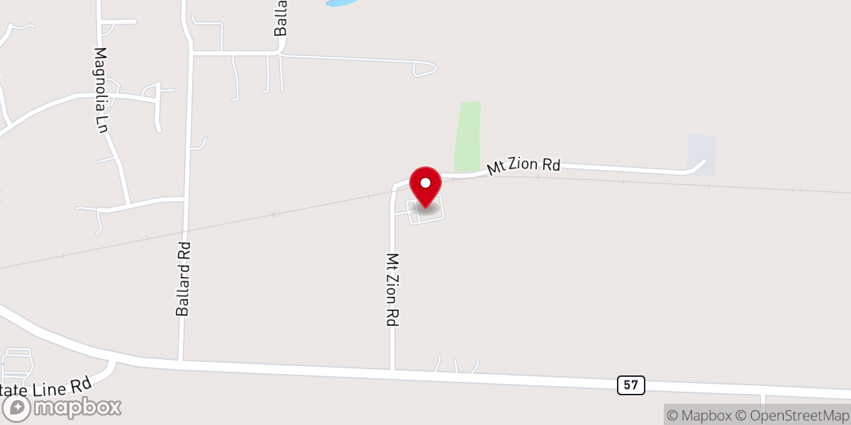Map showing location of MT Zion Baptist Church Inc Piperton