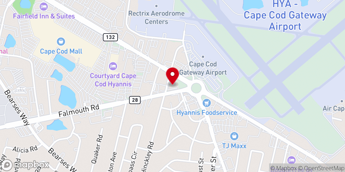Map showing location of Lighthouse Cape Cod Church