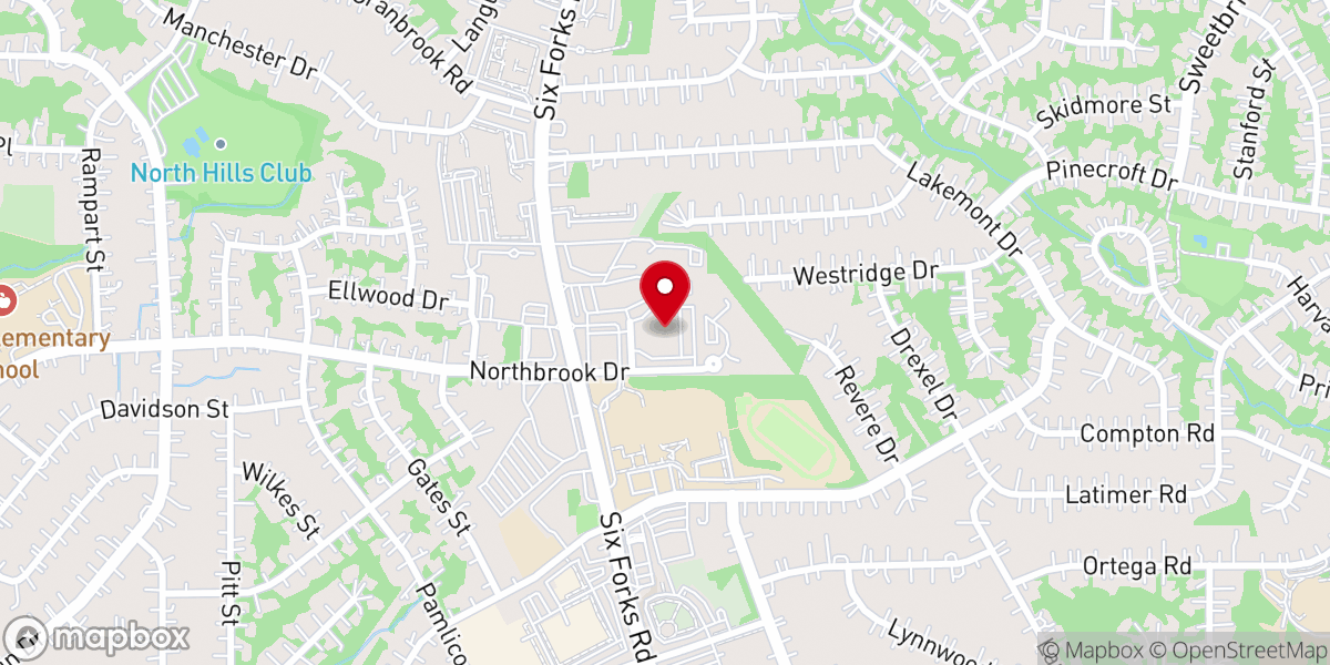 Map showing location of The Foundation of the Roman Catholic Diocese of Raleigh