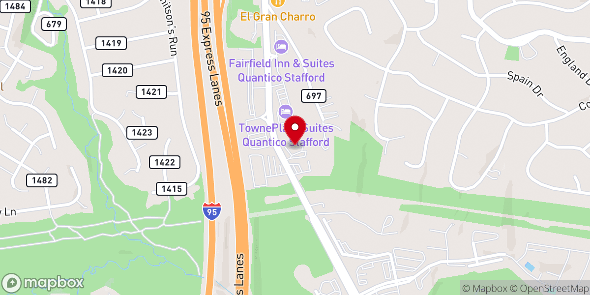 Map showing location of Pillar Church of Stafford