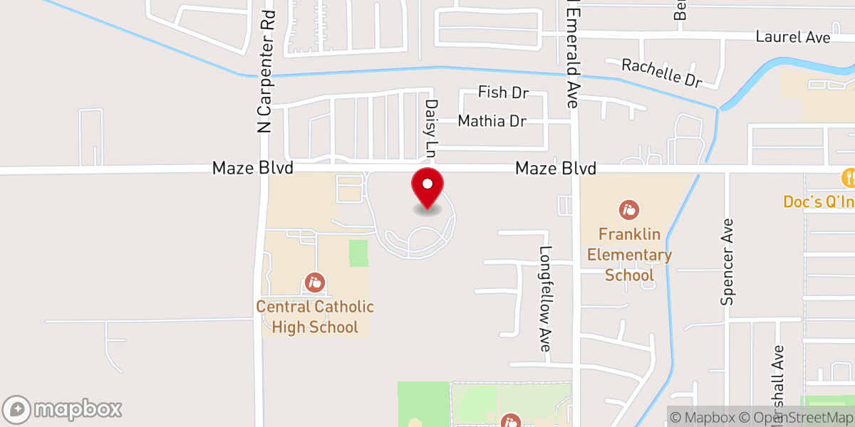 Map showing location of St. Stanislaus Catholic Church
