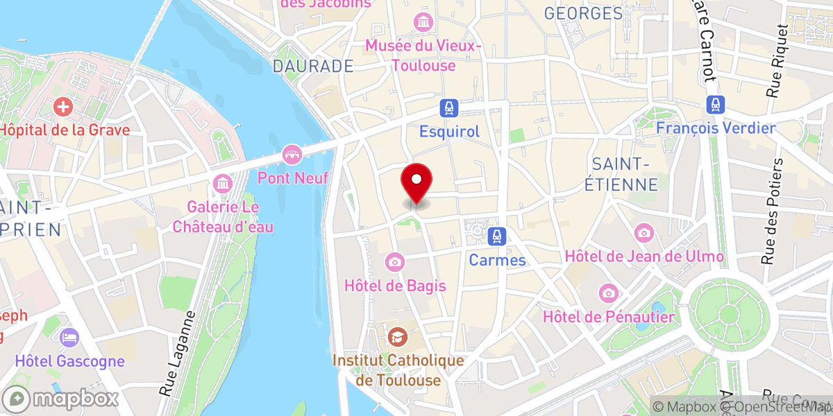 Map showing location of Paroisse Notre-Dame de la Dalbade