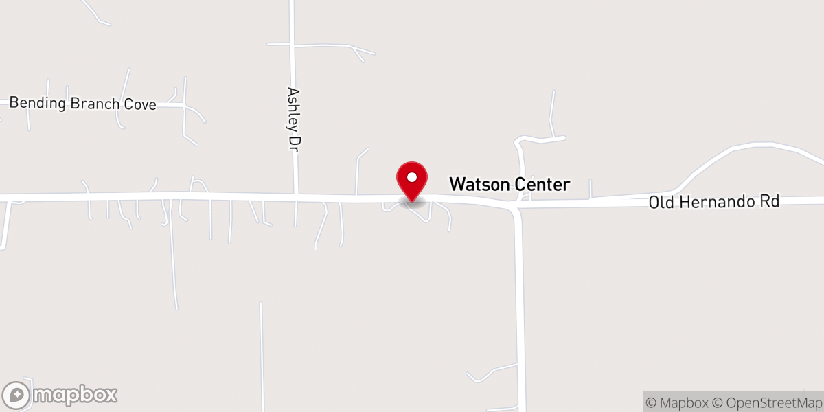 Map showing location of Watson Community Chapel