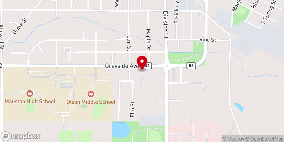 Map showing location of Bible Baptist Church