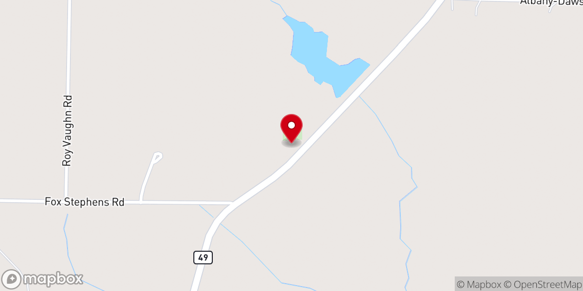 Map showing location of Rehoboth Baptist Church