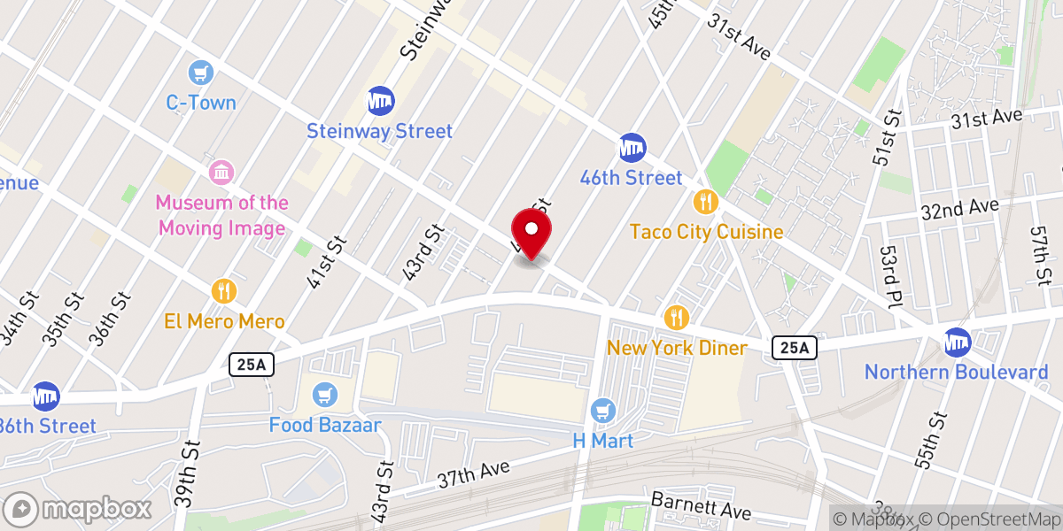 Map showing location of Assembly of God of New York