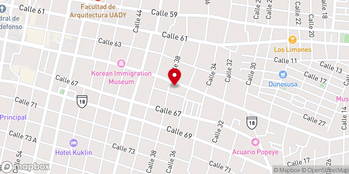 Map showing location of Parroquia Nuestra Señora de Lourdes