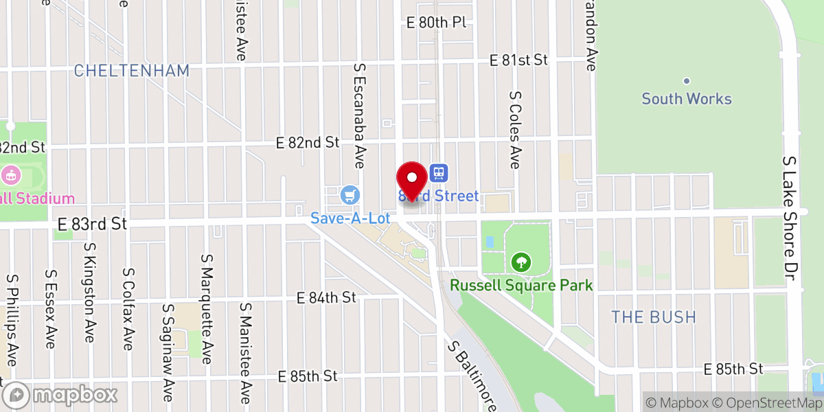 Map showing location of Grace Apostolic Church