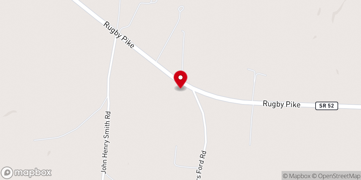 Map showing location of Pleasant View Church